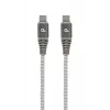 GEMBIRD Premium 100W Type-C Power Delivery (PD) laad- & datakabel, 1,5m - grijs