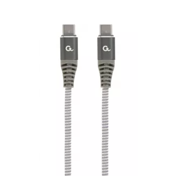 GEMBIRD Premium 100W Type-C Power Delivery (PD) laad- & datakabel, 1,5m - grijs