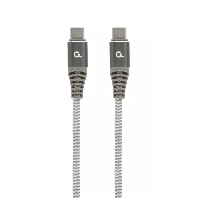 GEMBIRD Premium 100W Type-C Power Delivery (PD) laad- & datakabel, 1,5m - grijs