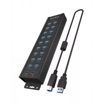 ICY BOX IB-HUB1720-U3 zwart