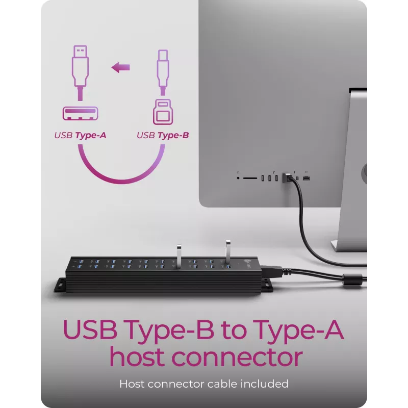 ICY BOX IB-HUB1720-U3 zwart
