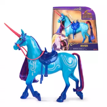 Unicorn Academy, River met 2 rijaccessoires, 11 inch, compatibel met Isabel, poppen & eenhoornspeelgoed voor meisjes vanaf 4 jaar