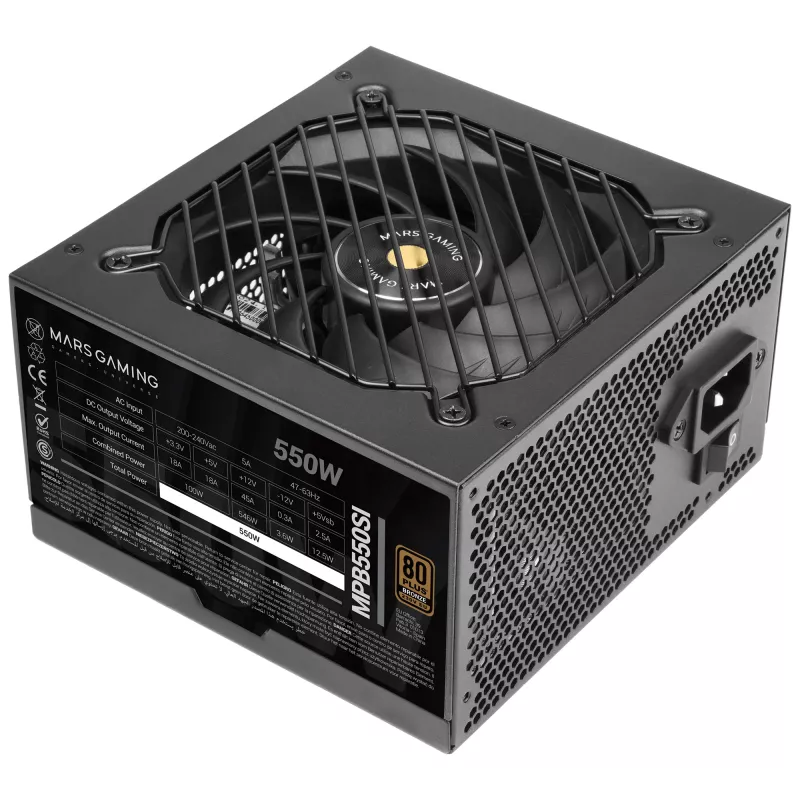 Mars Gaming MPB550SI voeding 550 W 24-pin ATX ATX zwart