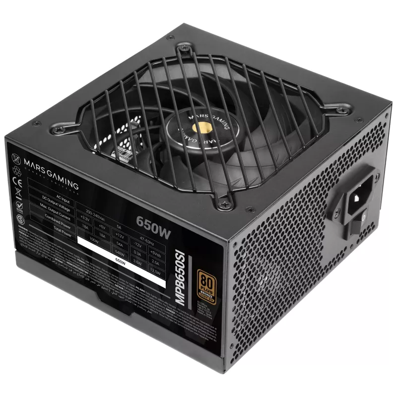 Mars Gaming MPB650SI voeding 650 W 24-pin ATX ATX zwart