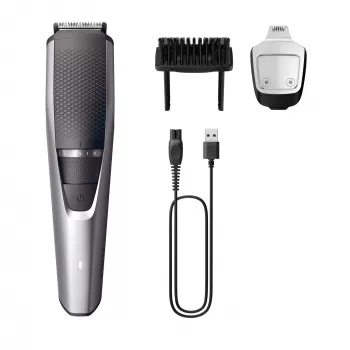 Baardtrimmer Philips BEARDTRIMMER Series 3000 BT3239/15, 0,5 mm–10 mm, 20 lengtestanden, USB-oplaadbaar, zwart/zilver