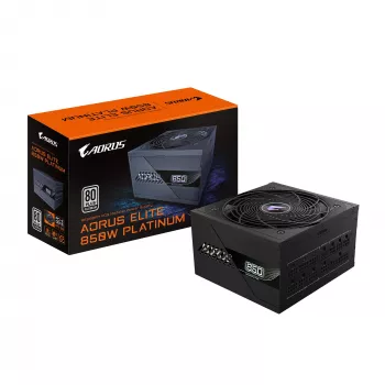 GIGABYTE AORUS ELITE P850W voeding – PCIe 5.0, 80 PLUS Platinum, volledig modulaire opbouw, 120-mm-ventilator, ATX 3.0-compatibel, EU-stekker