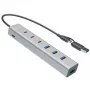 i-tec USB-C/USB-A oplaadbare metalen HUB 7 poorten (3x USB-C, 4x USB-A)