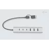 i-tec USB-C/USB-A oplaadbare metalen HUB 7 poorten (3x USB-C, 4x USB-A)