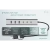 i-tec USB-C/USB-A oplaadbare metalen HUB 7 poorten (3x USB-C, 4x USB-A)