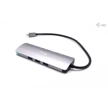 i-tec USB-C metalen nano-dockingstation 4K HDMI LAN met Power Delivery 100 W + universele oplader 100 W