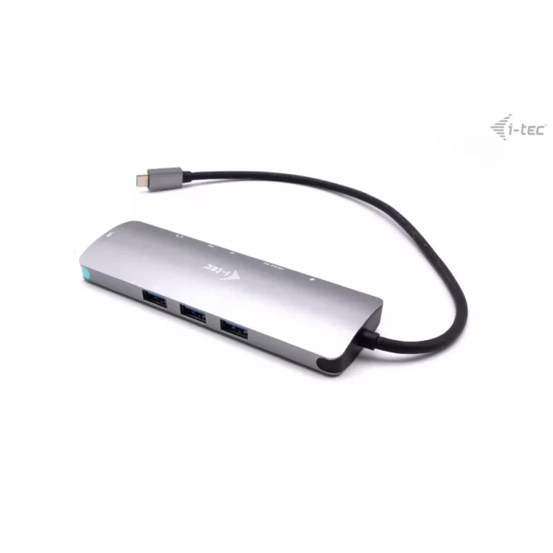 i-tec USB-C metalen nano-dockingstation 4K HDMI LAN met Power Delivery 100 W + universele oplader 100 W