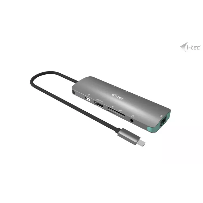 i-tec USB-C metalen nano-dockingstation 4K HDMI LAN met Power Delivery 100 W + universele oplader 100 W