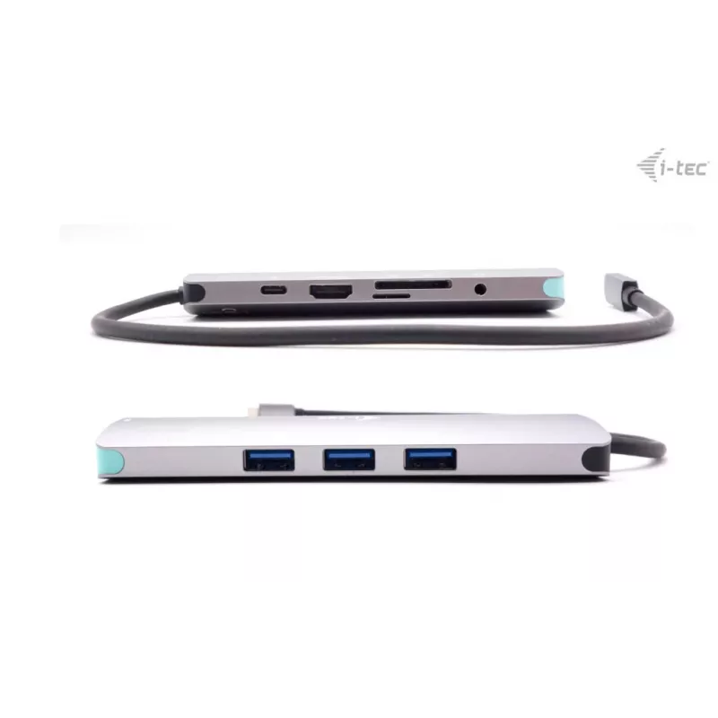 i-tec USB-C metalen nano-dockingstation 4K HDMI LAN met Power Delivery 100 W + universele oplader 100 W