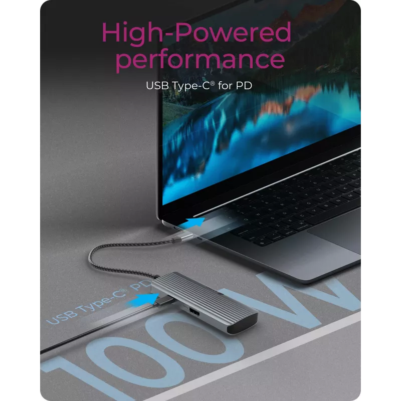 ICY BOX IB-DK4022a-CPD bedraad USB 3.2 Gen 1 (3.1 Gen 1) Type-C aluminium, zilver