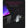 ICY BOX IB-DK4022a-CPD bedraad USB 3.2 Gen 1 (3.1 Gen 1) Type-C aluminium, zilver
