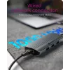 ICY BOX IB-DK4034a-CPD bedraad USB 3.2 Gen 1 (3.1 Gen 1) Type-C aluminium, zilver