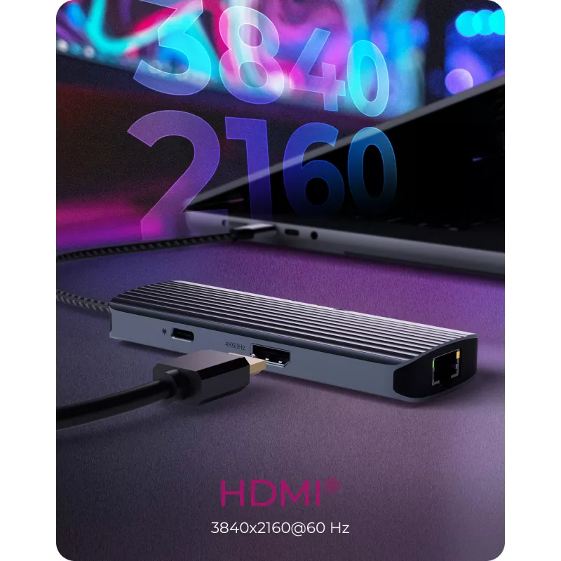 ICY BOX IB-DK4034a-CPD bedraad USB 3.2 Gen 1 (3.1 Gen 1) Type-C aluminium, zilver