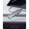ICY BOX IB-DK4034a-CPD bedraad USB 3.2 Gen 1 (3.1 Gen 1) Type-C aluminium, zilver