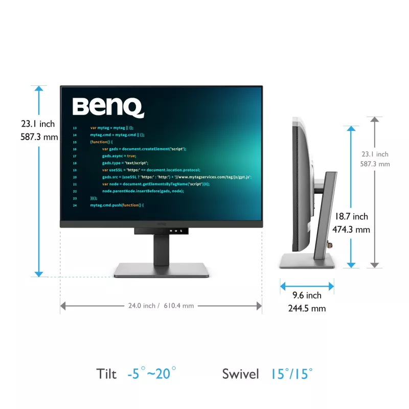 BenQ RD280U computermonitor 71,6 cm (28,2 inch) 3840 x 2560 pixel 4K Ultra HD zwart