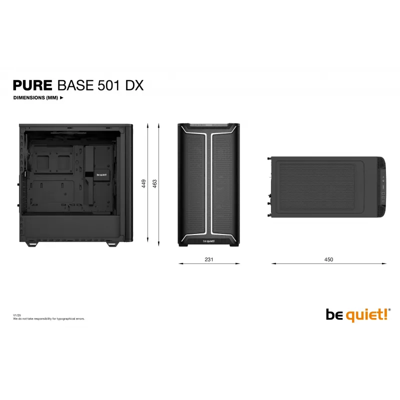 PC-behuizing be quiet! Pure Base 501 DX zwart midi tower