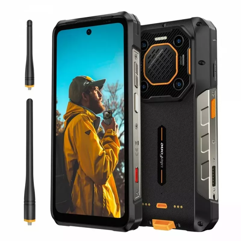 Ulefone Armor 26 Ultra 5G smartphone, walkietalkie, 12GB RAM, 512GB, IP69K, zwart (zonder oplader)