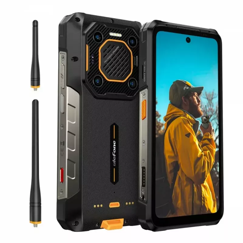 Ulefone Armor 26 Ultra 5G smartphone, walkietalkie, 12GB RAM, 512GB, IP69K, zwart (zonder oplader)