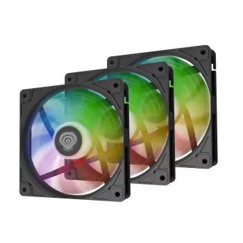 Genesis Oxal 120 ARGB behuizingsventilator, 3-pack, zwart, NGF-2265