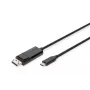 DIGITUS USB Type-C naar DisplayPort bidirectioneel, max. resolutie 8K 30 Hz, lengte 2 m, zwart