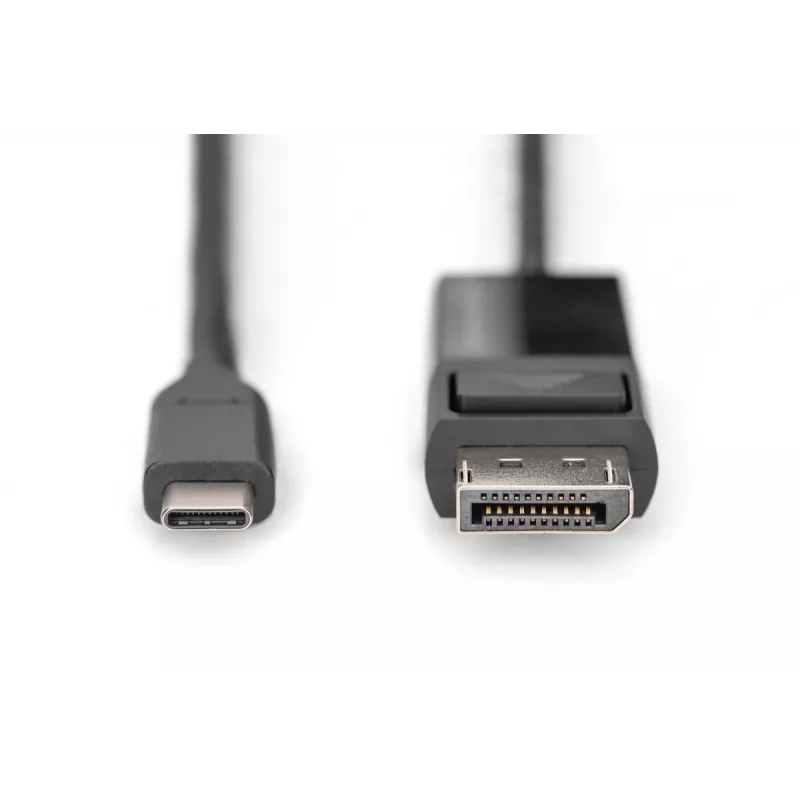DIGITUS USB Type-C naar DisplayPort bidirectioneel, max. resolutie 8K 30 Hz, lengte 2 m, zwart