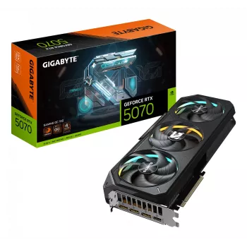 GIGABYTE GeForce RTX 5070 GAMING OC 12G grafische kaart - 12 GB GDDR7, 192 bit, PCI-E 5.0, 2625 MHz kerntakt, 3 x DP 2.1a, 1 x HDMI 2.1b, NVIDIA DLSS 4, GV-N5070GAMING OC-12GD