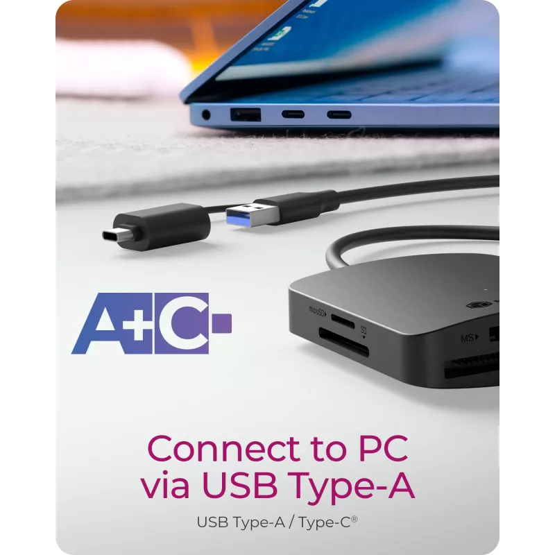 ICY BOX IB-CR302-CU3 Kaartlezer USB 3.2 Gen 1 (3.1 Gen 1) Type-A Zwart