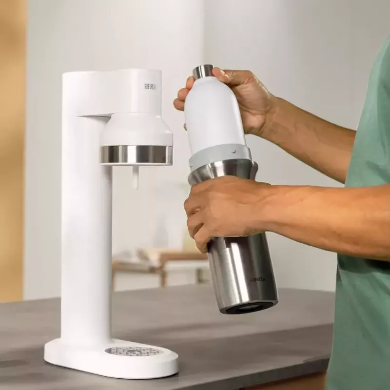 Sodabereider BRITA Carbonator 1046730 Wit — compacte tafelwatersprudler met 2 flessen (231×126×443 mm)