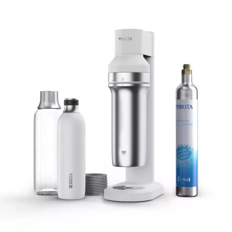 Sodabereider BRITA Carbonator 1046730 Wit — compacte tafelwatersprudler met 2 flessen (231×126×443 mm)