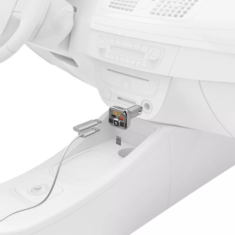 Hama 00014165 FM-transmitter 87,6 – 107,9 MHz sigarettenaansteker zilver
