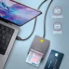 Kaartlezer Axagon CRE-SM3TC USB 2.0 Type-C grijs SmartMedia