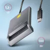 Kaartlezer Axagon CRE-SM3TC USB 2.0 Type-C grijs SmartMedia