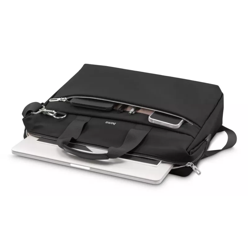 Laptoptas HAMA 227061 zwart – robuust design, gevoerd hoofdvak, schouderband