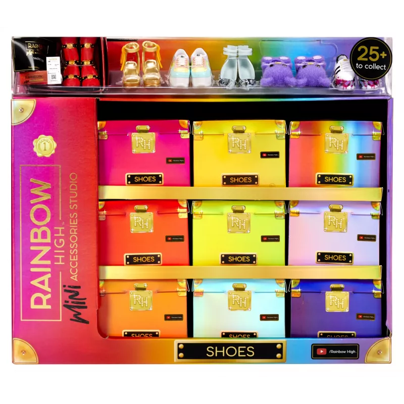 Rainbow High Accessories Studio Series 1, S-assortiment in PDQ poppenschoenen