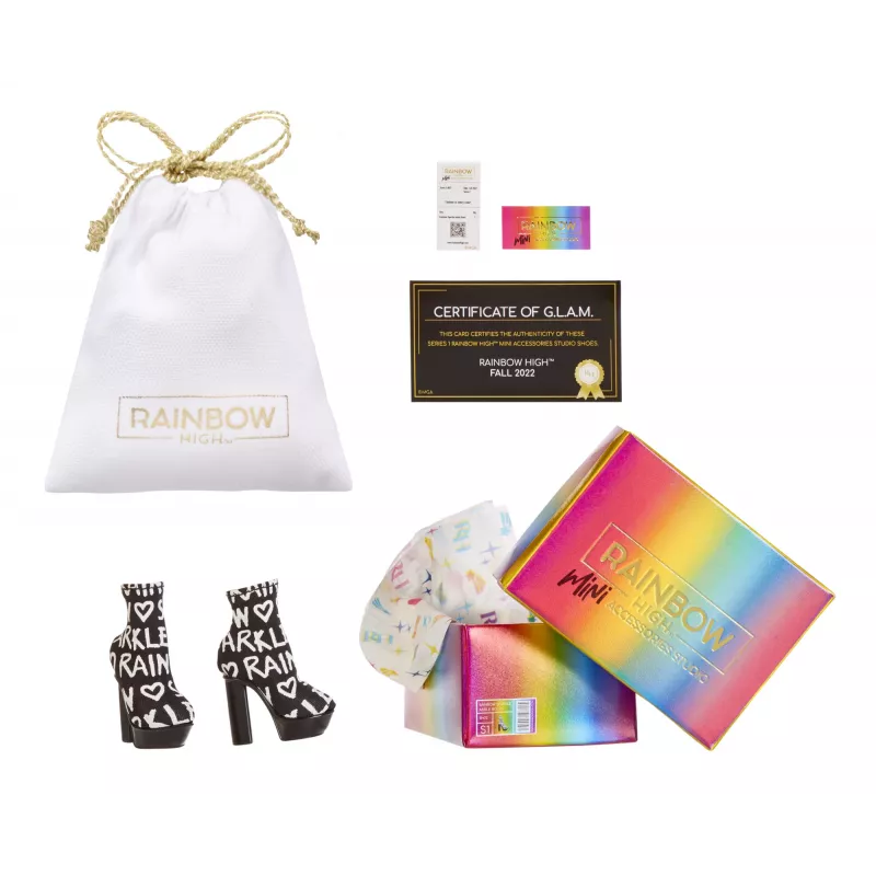 Rainbow High Accessories Studio Series 1, S-assortiment in PDQ poppenschoenen