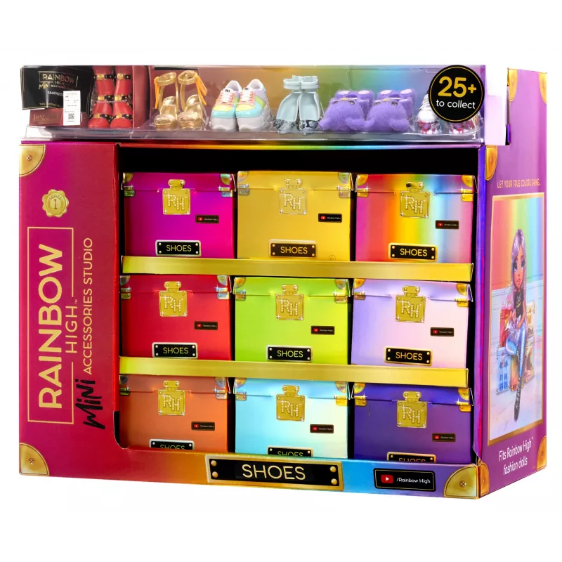 Rainbow High Accessories Studio Series 1, S-assortiment in PDQ poppenschoenen