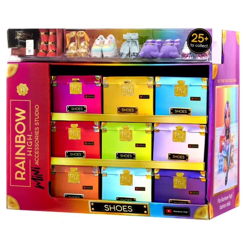 Rainbow High Accessories Studio Series 1, S-assortiment in PDQ poppenschoenen