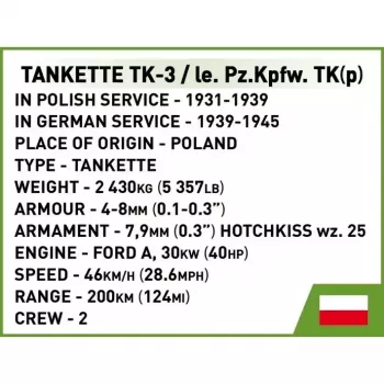 Cobi Blocks tankette TK-3 constructieset – 323 onderdelen