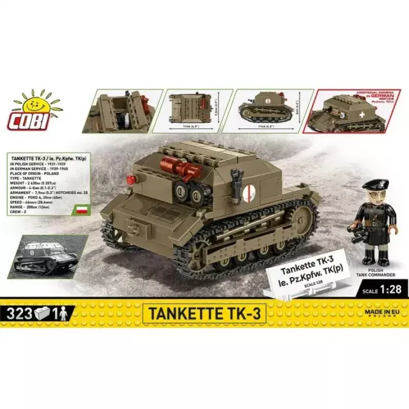 Cobi Blocks tankette TK-3 constructieset – 323 onderdelen