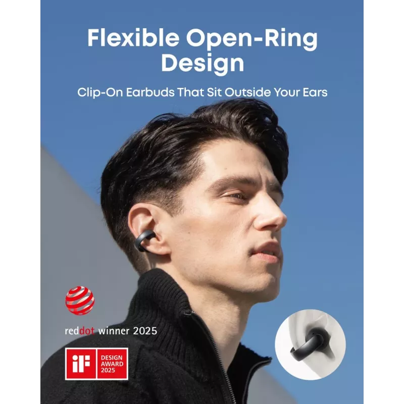 ANKER earbud - Soundcore Aeroclip - zwart