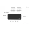 i-tec universele KVM HUB 2x USB-C 2x USB-A 3.0 5000 Mbit/s zwart
