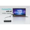 i-tec universele KVM HUB 2x USB-C 2x USB-A 3.0 5000 Mbit/s zwart