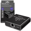 Ethernet-splitter QOLTEC 52294 1x3 RJ45 met USB-C-voedingsingang