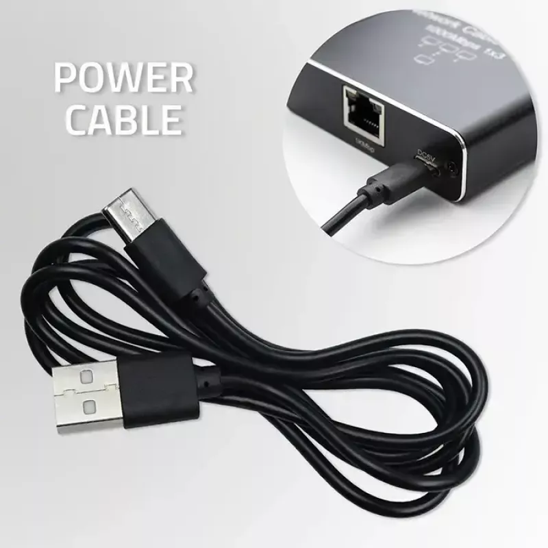 Ethernet-splitter QOLTEC 52294 1x3 RJ45 met USB-C-voedingsingang