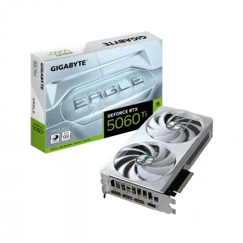 GIGABYTE GeForce RTX 5060 Ti EAGLE OC ICE 16G grafische kaart – 16 GB GDDR7, 128 bit, PCI-E 5.0, 2617 MHz kerntakt, 3 x DisplayPort, 1 x HDMI, GV-N506TEAGLEOC ICE-16GD
