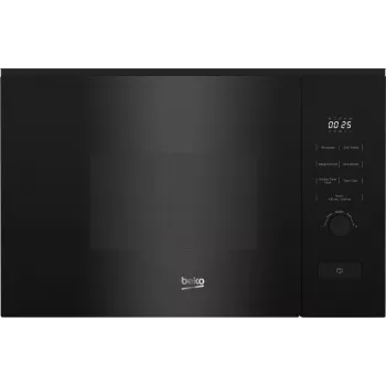 Inbouw-magnetron met grill BEKO BMGB20212B, 800 W, 20 L, draaiknop & toetsen, 24,5 cm draaiplateau, zwart